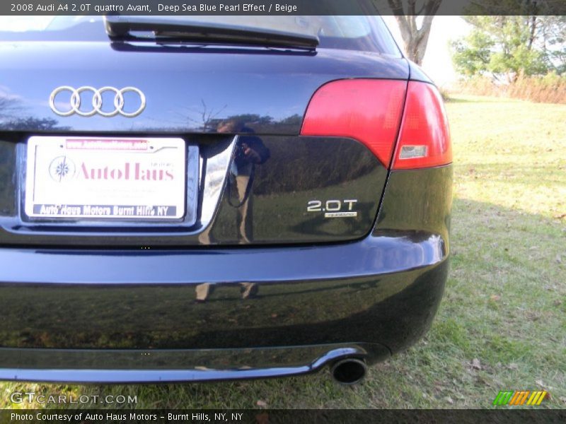 Deep Sea Blue Pearl Effect / Beige 2008 Audi A4 2.0T quattro Avant