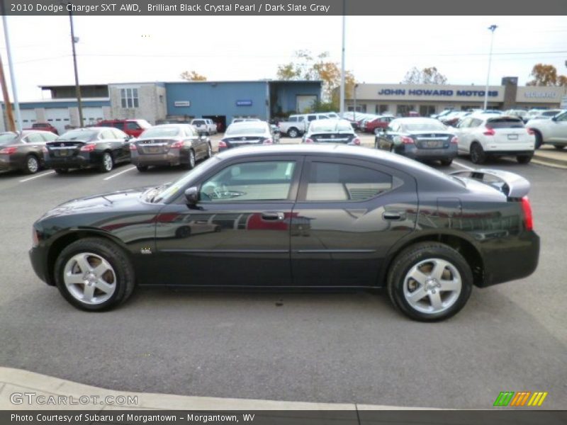 Brilliant Black Crystal Pearl / Dark Slate Gray 2010 Dodge Charger SXT AWD
