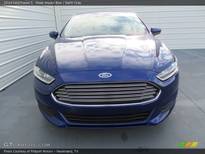 Deep Impact Blue / Earth Gray 2014 Ford Fusion S