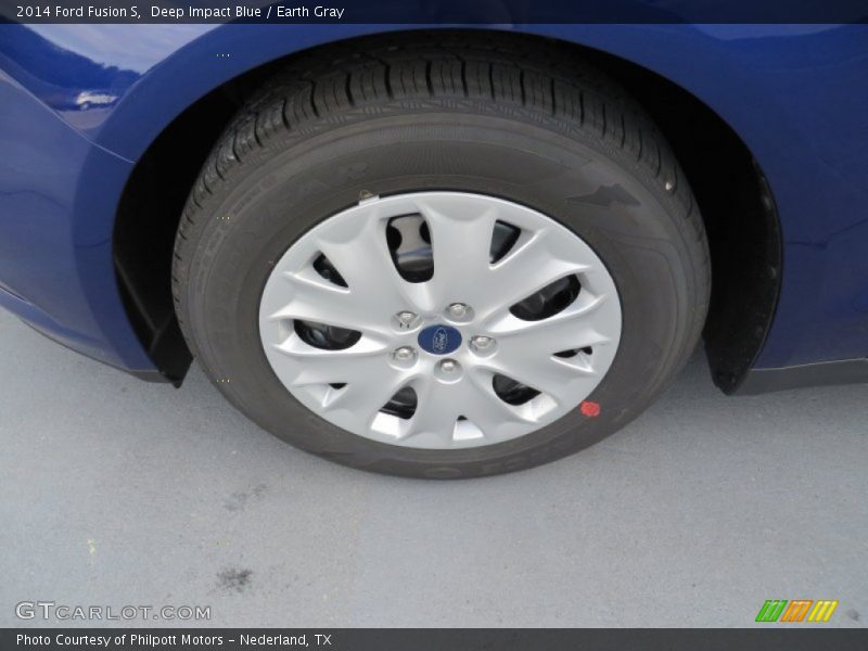 Deep Impact Blue / Earth Gray 2014 Ford Fusion S
