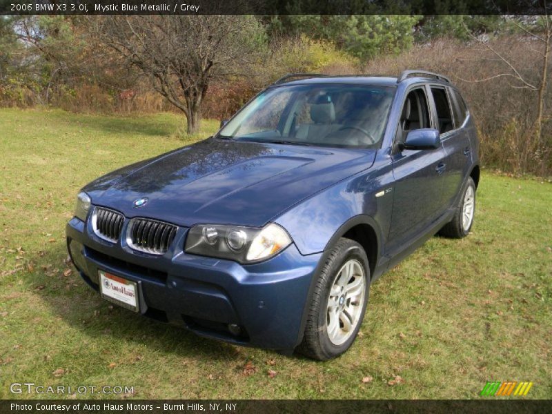 Mystic Blue Metallic / Grey 2006 BMW X3 3.0i
