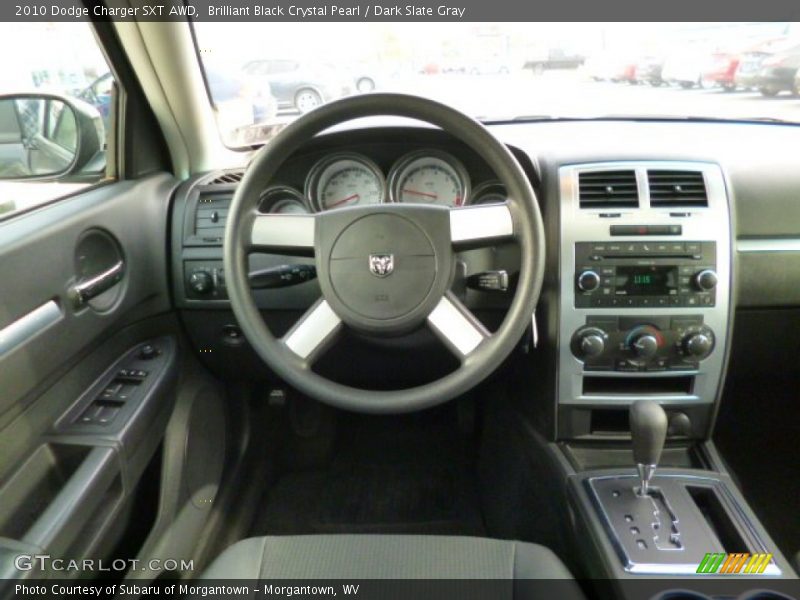Brilliant Black Crystal Pearl / Dark Slate Gray 2010 Dodge Charger SXT AWD