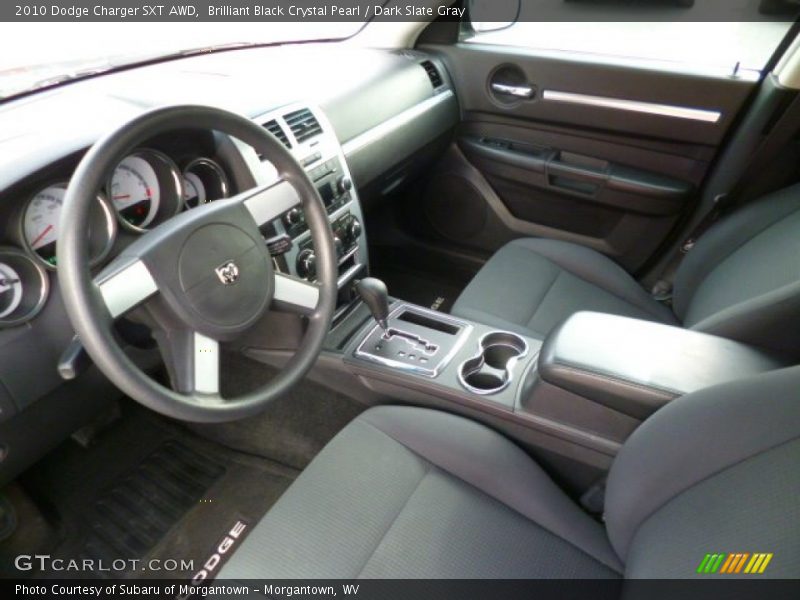 Brilliant Black Crystal Pearl / Dark Slate Gray 2010 Dodge Charger SXT AWD