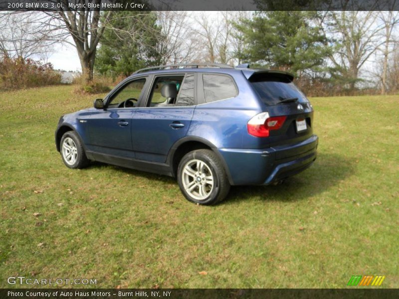 Mystic Blue Metallic / Grey 2006 BMW X3 3.0i