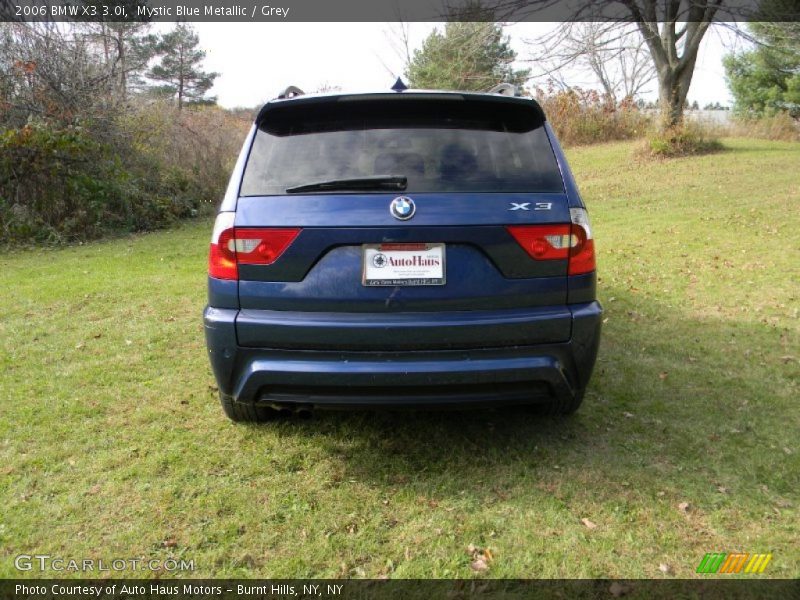 Mystic Blue Metallic / Grey 2006 BMW X3 3.0i