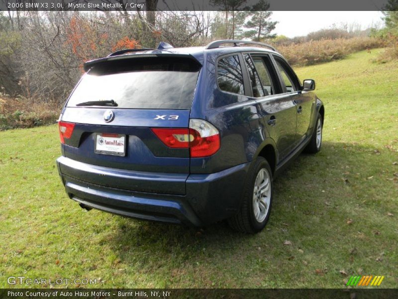 Mystic Blue Metallic / Grey 2006 BMW X3 3.0i