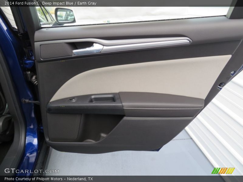 Deep Impact Blue / Earth Gray 2014 Ford Fusion S