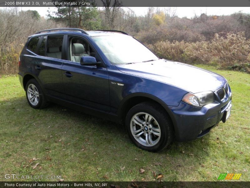 Mystic Blue Metallic / Grey 2006 BMW X3 3.0i