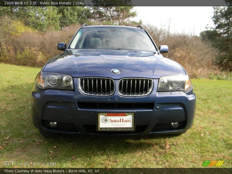 Mystic Blue Metallic / Grey 2006 BMW X3 3.0i