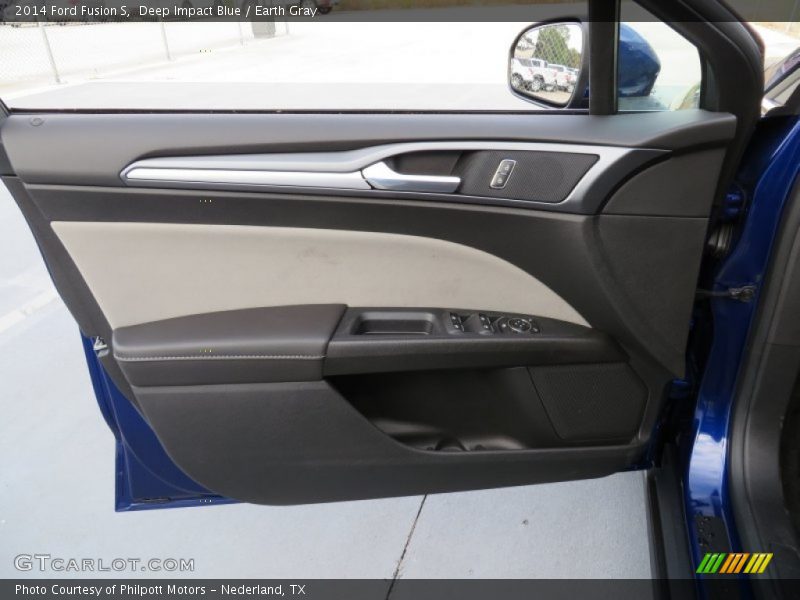 Deep Impact Blue / Earth Gray 2014 Ford Fusion S