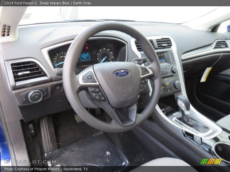 Deep Impact Blue / Earth Gray 2014 Ford Fusion S