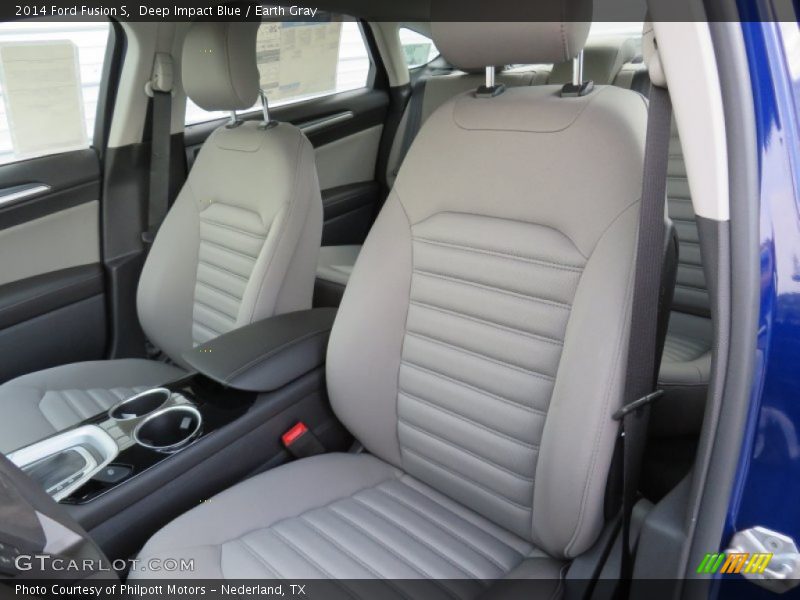 Deep Impact Blue / Earth Gray 2014 Ford Fusion S