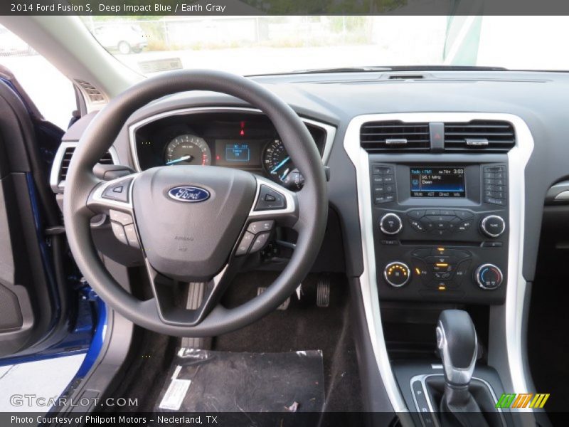 Deep Impact Blue / Earth Gray 2014 Ford Fusion S
