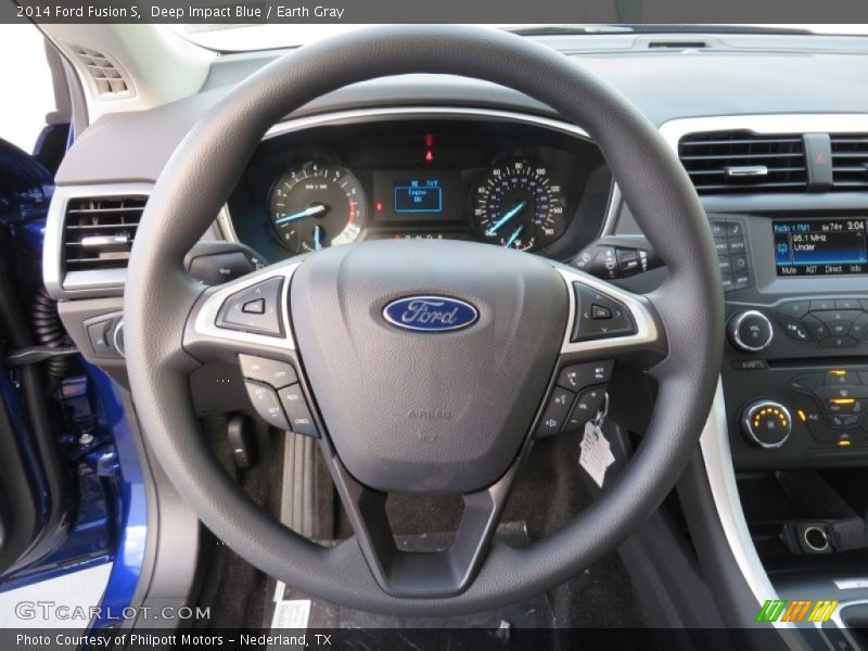 Deep Impact Blue / Earth Gray 2014 Ford Fusion S