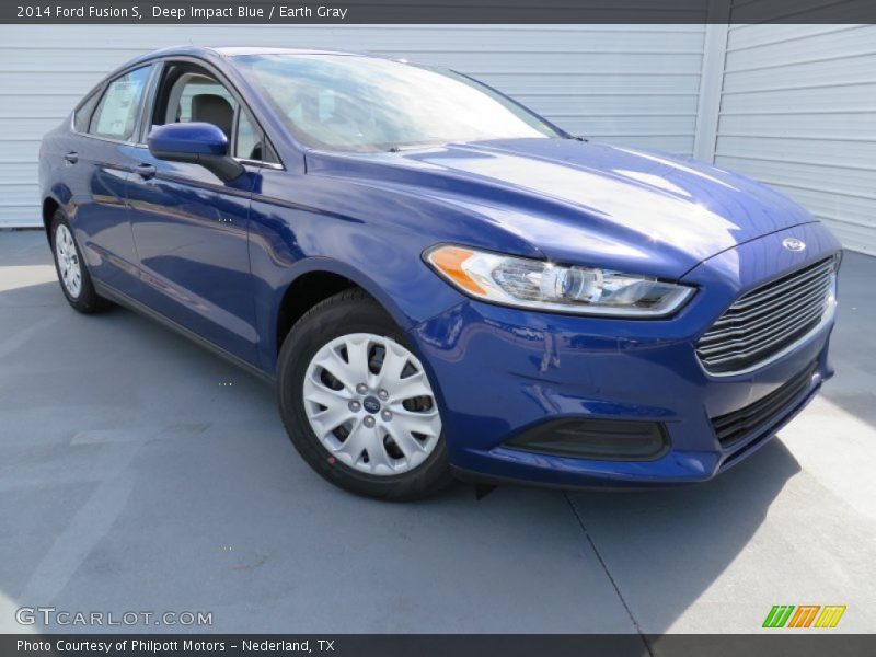 Deep Impact Blue / Earth Gray 2014 Ford Fusion S