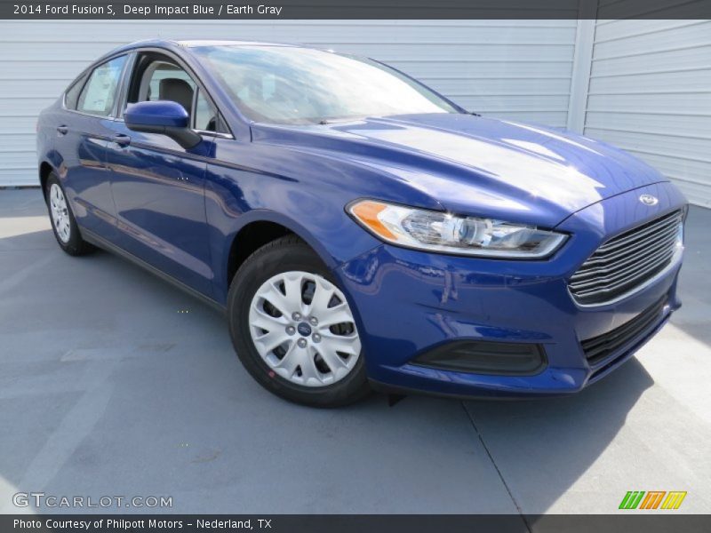 Deep Impact Blue / Earth Gray 2014 Ford Fusion S