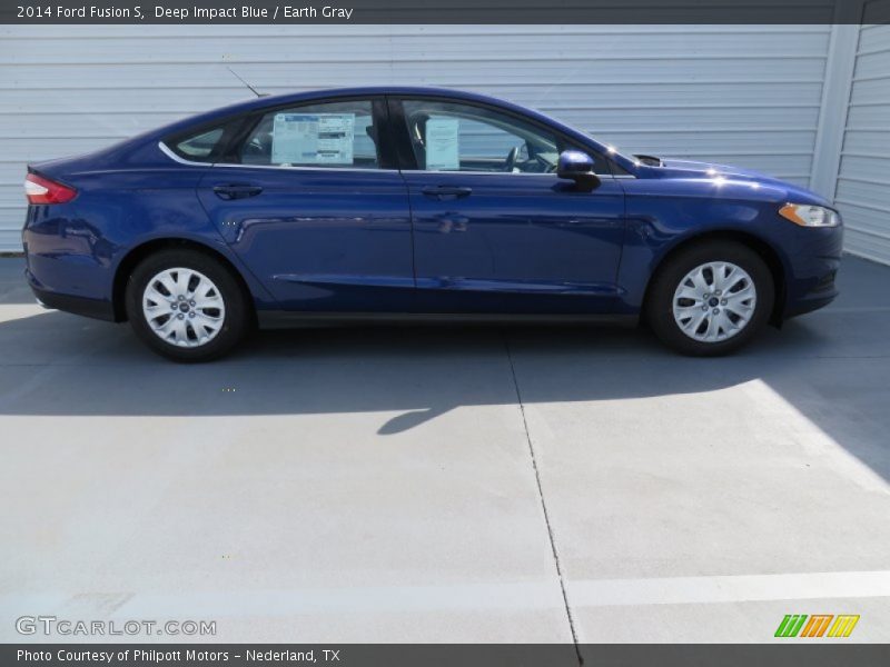 Deep Impact Blue / Earth Gray 2014 Ford Fusion S