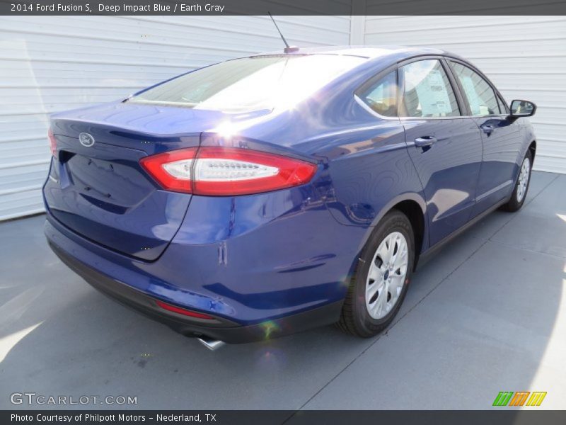 Deep Impact Blue / Earth Gray 2014 Ford Fusion S