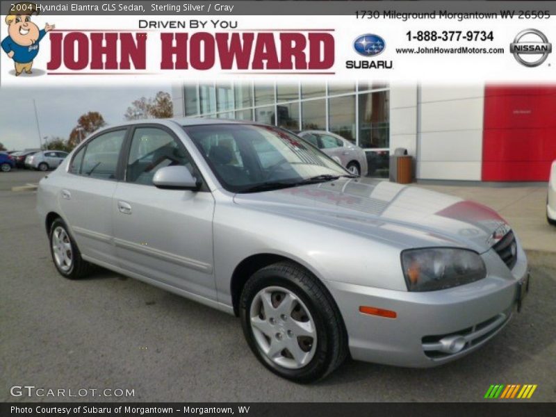 Sterling Silver / Gray 2004 Hyundai Elantra GLS Sedan