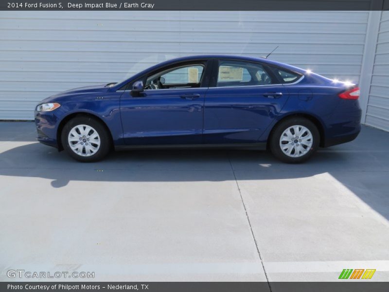 Deep Impact Blue / Earth Gray 2014 Ford Fusion S