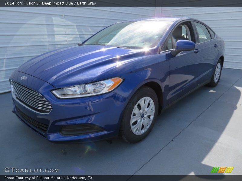 Deep Impact Blue / Earth Gray 2014 Ford Fusion S