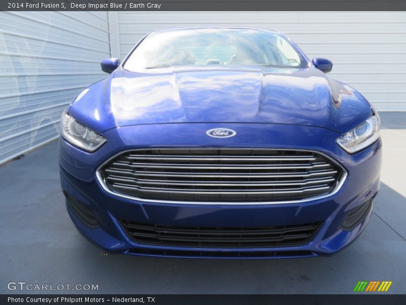 Deep Impact Blue / Earth Gray 2014 Ford Fusion S