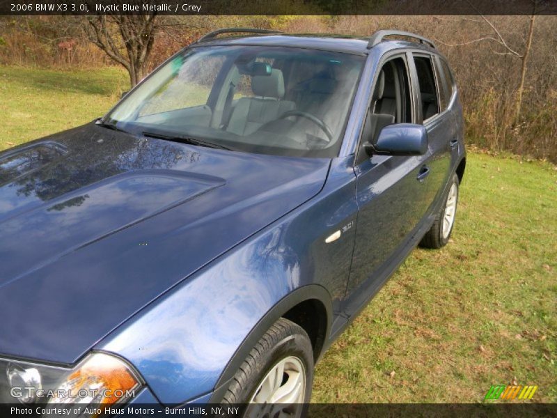 Mystic Blue Metallic / Grey 2006 BMW X3 3.0i