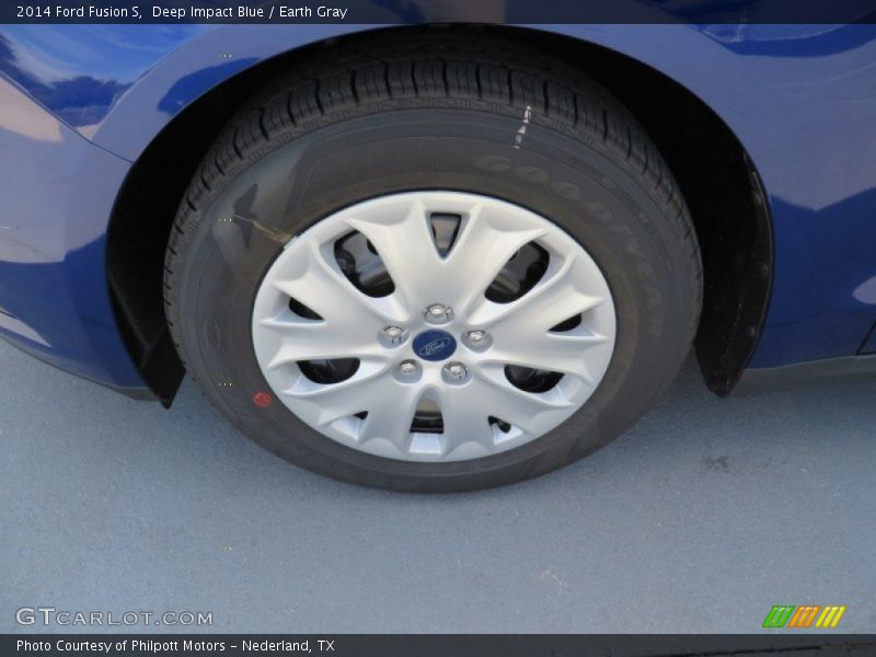 Deep Impact Blue / Earth Gray 2014 Ford Fusion S