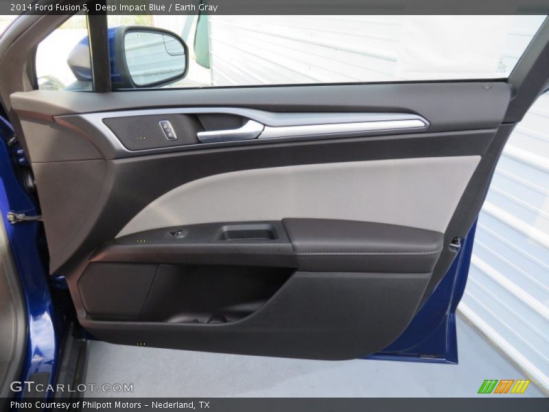 Deep Impact Blue / Earth Gray 2014 Ford Fusion S