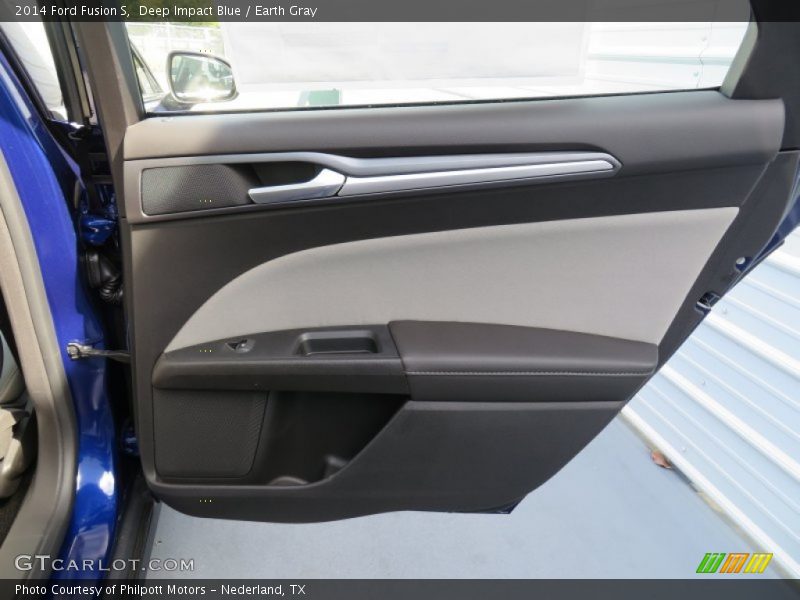 Deep Impact Blue / Earth Gray 2014 Ford Fusion S