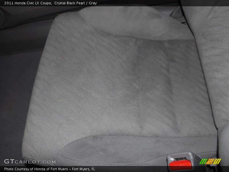 Crystal Black Pearl / Gray 2011 Honda Civic LX Coupe