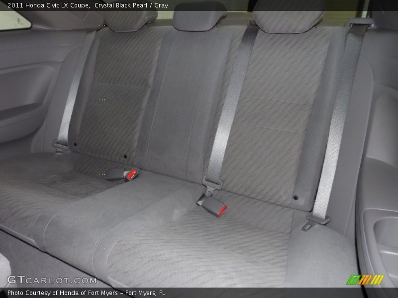 Crystal Black Pearl / Gray 2011 Honda Civic LX Coupe