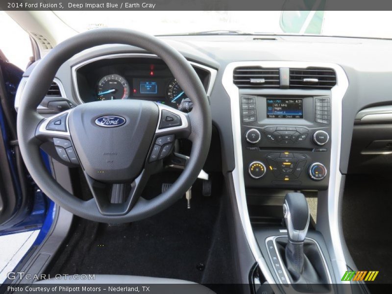 Deep Impact Blue / Earth Gray 2014 Ford Fusion S