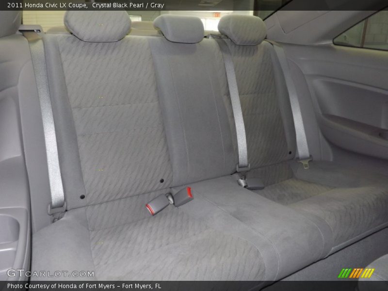 Crystal Black Pearl / Gray 2011 Honda Civic LX Coupe