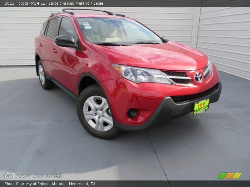 Barcelona Red Metallic / Beige 2013 Toyota RAV4 LE