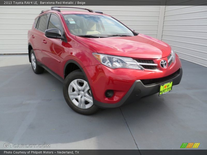 Barcelona Red Metallic / Beige 2013 Toyota RAV4 LE