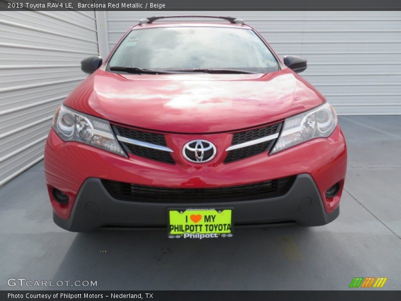 Barcelona Red Metallic / Beige 2013 Toyota RAV4 LE