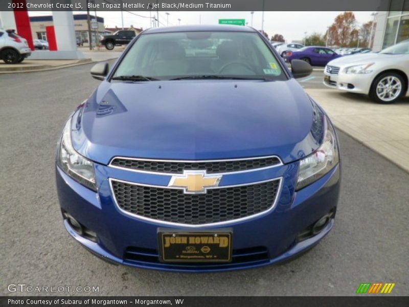 Blue Topaz Metallic / Jet Black/Medium Titanium 2012 Chevrolet Cruze LS