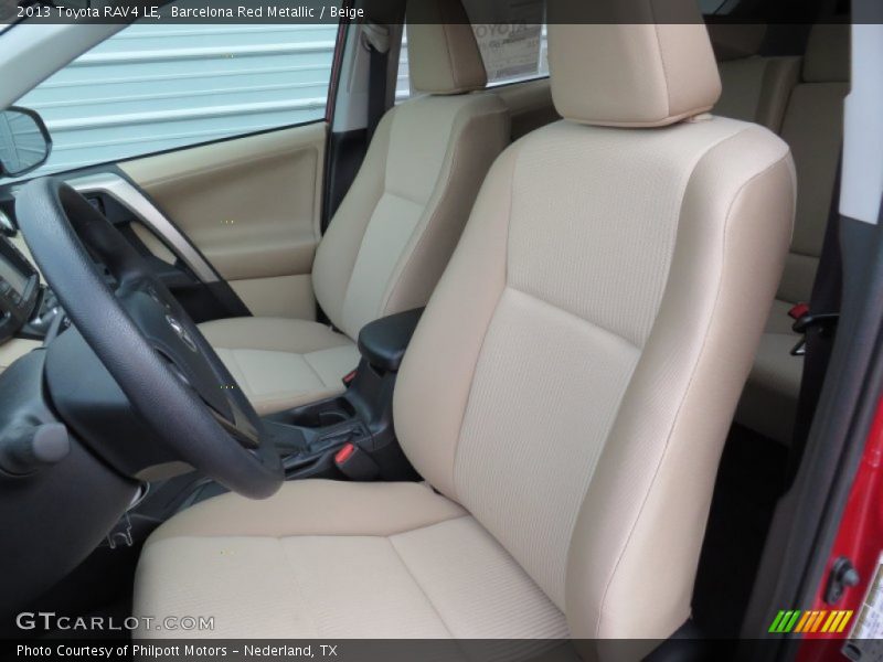 Front Seat of 2013 RAV4 LE