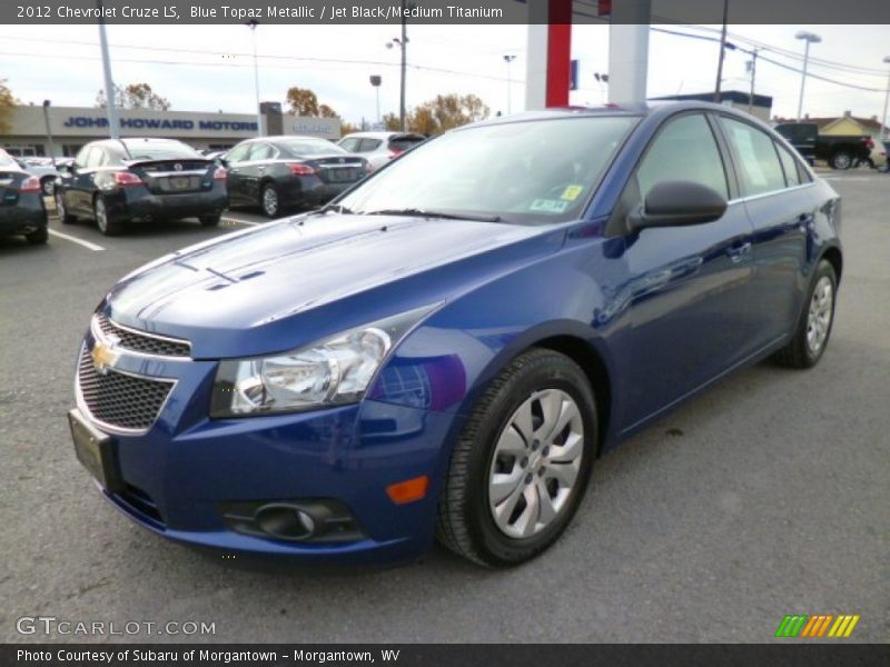 Blue Topaz Metallic / Jet Black/Medium Titanium 2012 Chevrolet Cruze LS