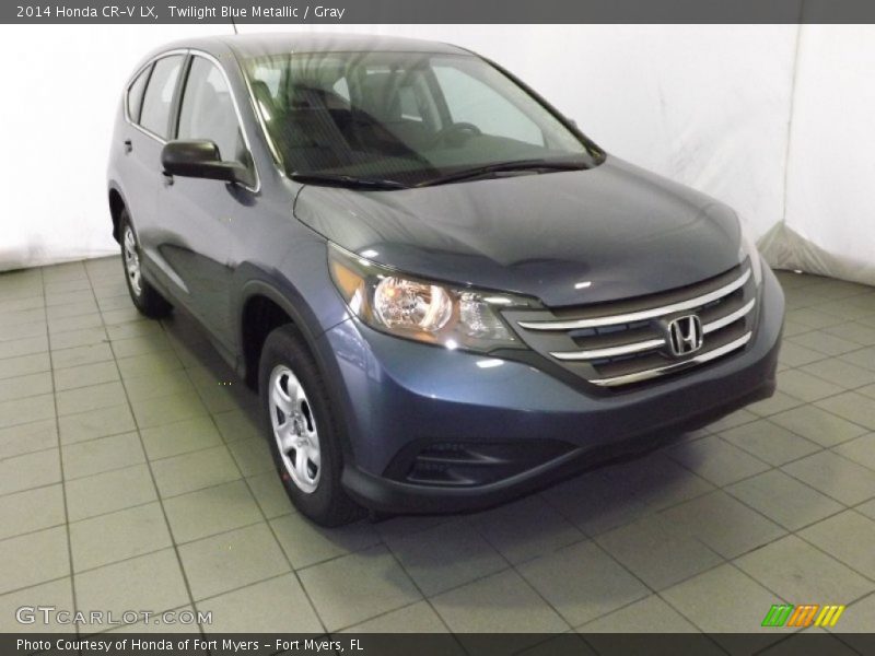 Twilight Blue Metallic / Gray 2014 Honda CR-V LX