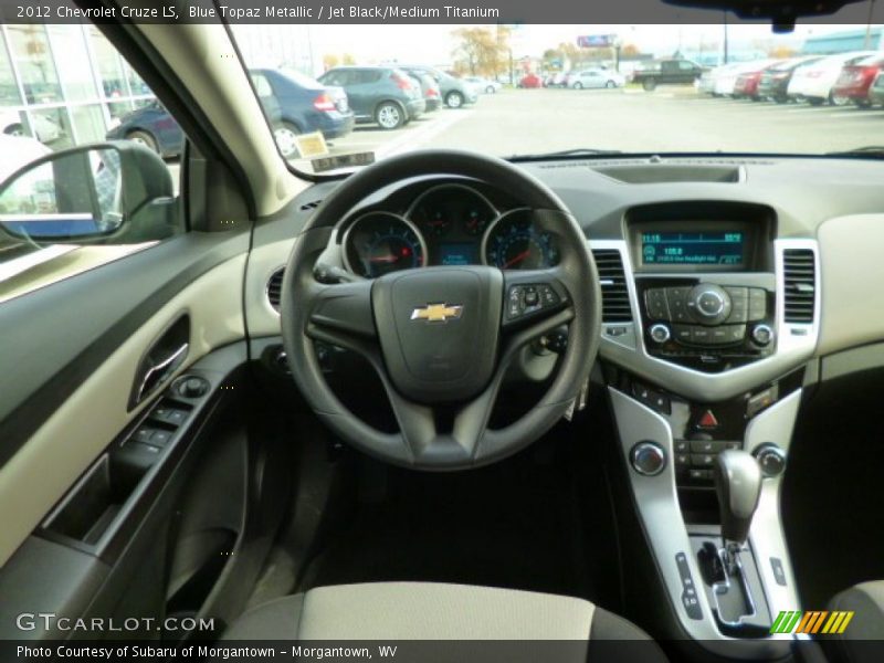 Blue Topaz Metallic / Jet Black/Medium Titanium 2012 Chevrolet Cruze LS