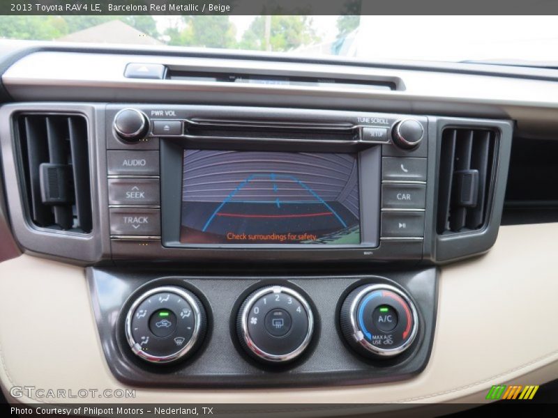 Controls of 2013 RAV4 LE