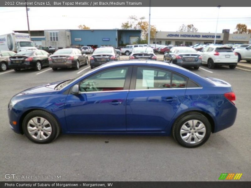 Blue Topaz Metallic / Jet Black/Medium Titanium 2012 Chevrolet Cruze LS