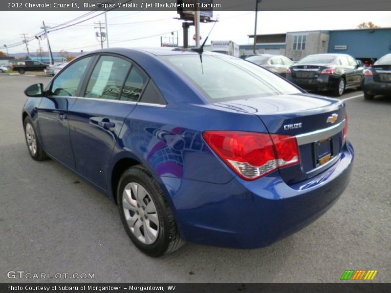 Blue Topaz Metallic / Jet Black/Medium Titanium 2012 Chevrolet Cruze LS