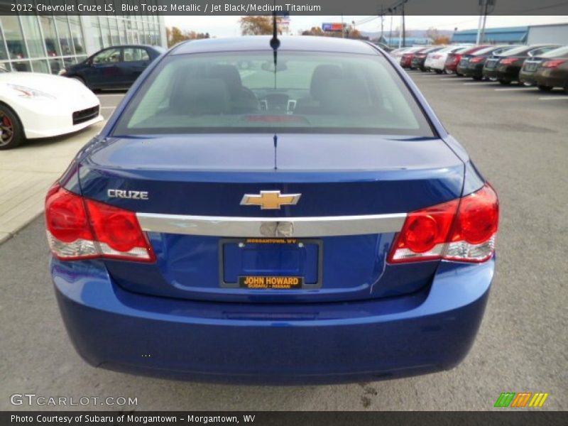 Blue Topaz Metallic / Jet Black/Medium Titanium 2012 Chevrolet Cruze LS