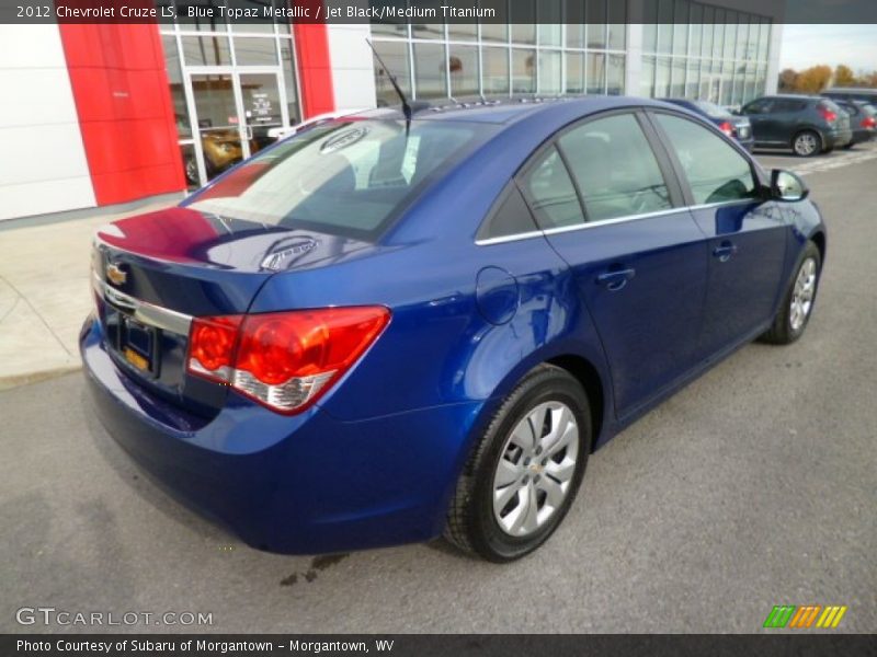 Blue Topaz Metallic / Jet Black/Medium Titanium 2012 Chevrolet Cruze LS