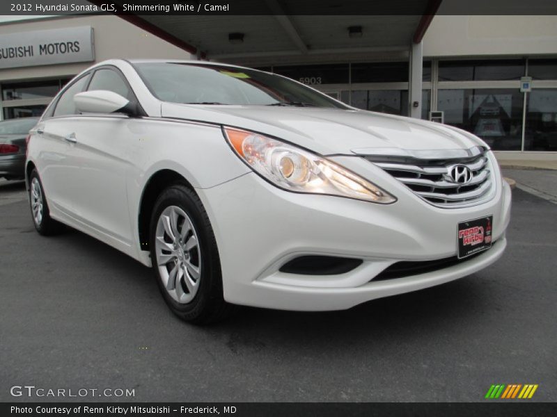 Shimmering White / Camel 2012 Hyundai Sonata GLS