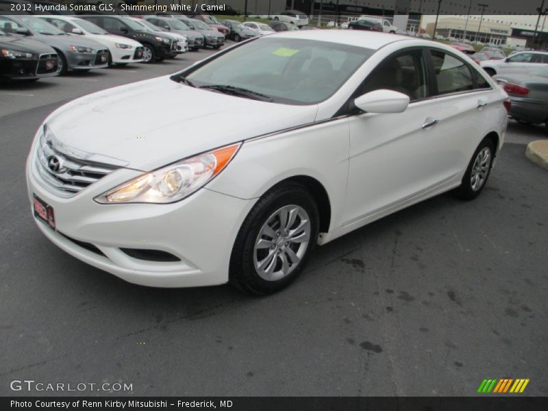 Shimmering White / Camel 2012 Hyundai Sonata GLS
