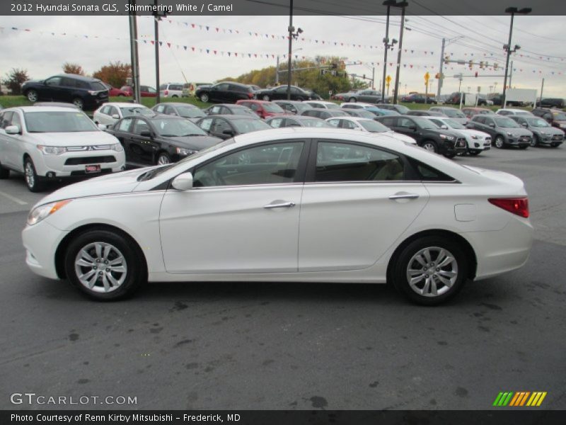 Shimmering White / Camel 2012 Hyundai Sonata GLS